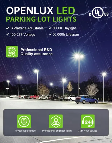 Miniatura 2 de Luz LED para estacionamiento con certificación UL, 150 W, 120 W, 90 W, ajustable, con fotocélula de 22500 lm, caja de zapatos, luces de inundación