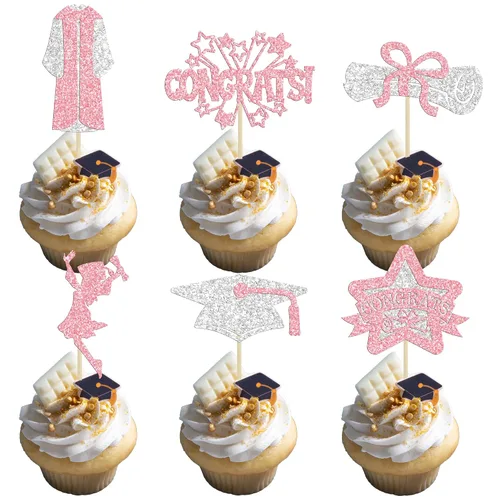 Miniatura 30 de Gyufise 1 decoración de pastel So Proud of You Black Glitter 2026 Decoración de pastel de fiesta de graduación You Did It, decoración de pastel