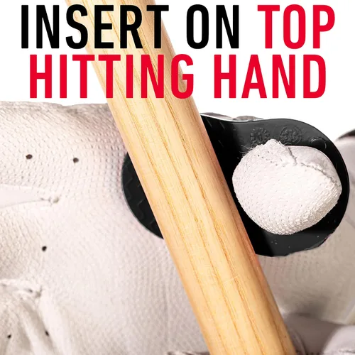 Miniatura 5 de Franklin Sports Entrenador de swing de bate de béisbol - Entrenador de agarre Gator Grip Negro