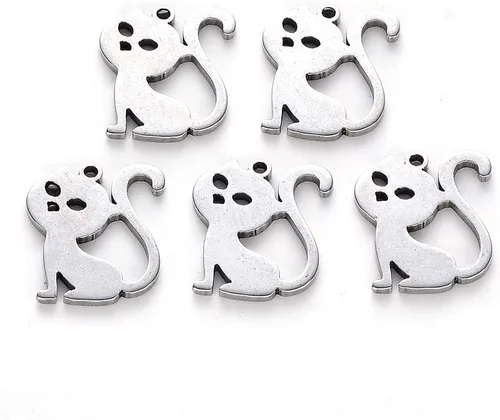 Miniatura 18 de Craftdady Colgantes de eslabones de conector de acero inoxidable, colgantes de mariposa con marco de metal, adornos colgantes para hacer joyas