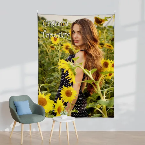 Miniatura 9 de XIAYUEHUA Bandera de fondo personalizada para subir imagen de tapiz personalizado para dormitorio, pancartas y letreros personalizados para colgar