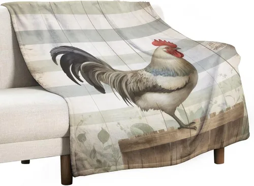 Miniatura 49 de Manta de gallos orgánica de forro polar de pollo de 30 x 40 pulgadas, manta de franela para sofá, cama para adultos, niños, adolescentes, regalo