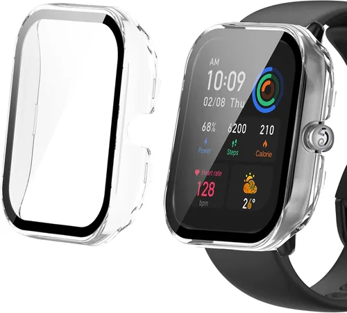 Miniatura 11 de Lamshaw Funda compatible con Amazfit GTS 4 Mini, carcasa protectora de policarbonato duro con protector de pantalla de vidrio templado compatible