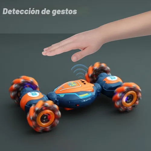 Miniatura 5 de Coche de acrobacias RC con detección de gestos – Juguetes para niños y niñas de 6 a 8 a 12 años, 4WD controlado a mano, control remoto, giro auto