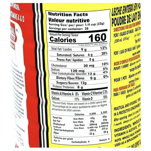 Miniatura 2 de Red Cow Leche en polvo en crema completa 2,5 Kg (5,5 lb), hecha de leche fresca real, producto de los Países Bajos.