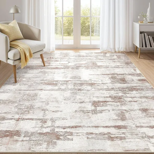 Miniatura 23 de kakania Alfombra lavable de 3 x 5, antideslizante, moderna, de pelo bajo, para entrada, dormitorio, cocina, baño, apta para niños, mascotas, robot