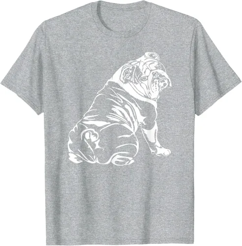 Miniatura 37 de Gracioso Bulldog Inglés playera perro Hund playera regalo, Azul (Heather blue)