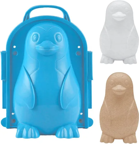 Miniatura 8 de Molde de nieve y molde de arena, actividades al aire libre, encantador pingüino 3D en forma de nieve y arena para niños y adultos, juguete al aire