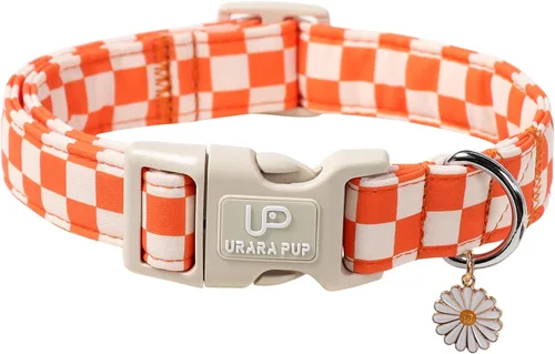 Miniatura 39 de Collar de perro de algodón de dinosaurio con hebilla de metal, collar de regalo para niñas o niños pequeños, medianos y grandes, lindos collares