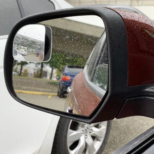 Miniatura 4 de Ampper Espejo de Punto Ciego en Forma de Abanico, Vidrio HD sin Marco Adhesivo Ajustable Convexo de Gran Angular Retrovisor Espejo para Automóvil