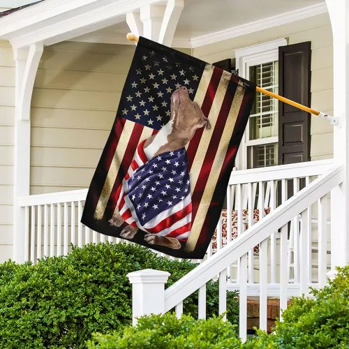 Miniatura 5 de FLAGWIX Bandera estadounidense de Pitbull American Patriot (29.5 x 39.5 pulgadas), banderas de Estados Unidos de poliéster de alta calidad