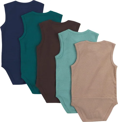 Miniatura 12 de Hanes Body unisex para bebé, Ultimate Flexy sin mangas para niños y niñas, paquete de 5