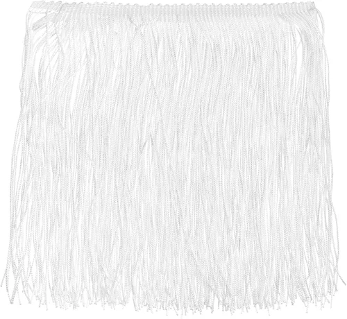 Miniatura 16 de Uxcell 10 yardas y 4 pulgadas beige con flecos de cadeneta - poliéster, estilo bohemio para múltiples ocasiones