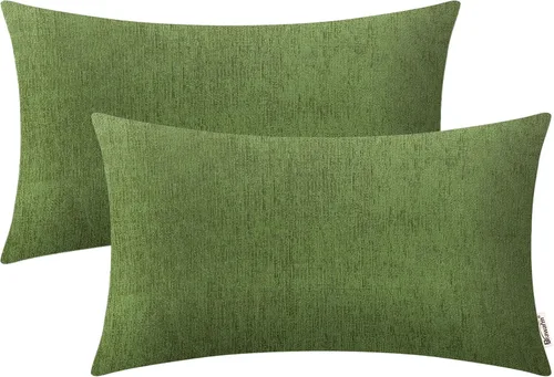 Miniatura 76 de BRAWARM Fundas de almohada 40x40 cm - Paquete de 2 fundas de almohada de chenilla negra, fundas de almohada de chenilla suave teñida sólida