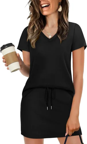 Miniatura 9 de NIASHOT Conjunto de falda de dos piezas para mujer, para vacaciones de verano, trajes de viaje, tenis, golf, falda pantalón versátil, conjuntos