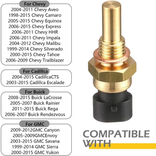 Miniatura 7 de Sensor de temperatura del agua, OEM #15369305 1341856 55199579 2112-3851010, kit de instalación de cable sensible al contacto sin rotura, compatible