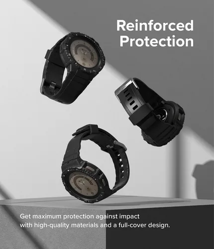 Miniatura 5 de Ringke Fusion-X Guard [Correa de reloj + funda] Compatible con Samsung Galaxy Watch 5 Pro Correa con funda (2022) a prueba de golpes con correa Negro