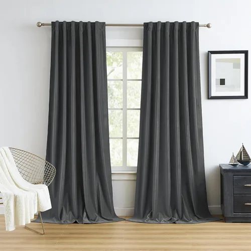 Miniatura 12 de MUMFAS Cortinas con pestaña trasera naranja tostado 52x63 2 paneles