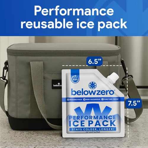 Miniatura 2 de Below Zero Paquetes de hielo reutilizables para enfriadores – Bloques de hielo más fríos de larga duración, paquetes de congelador a prueba de fugas