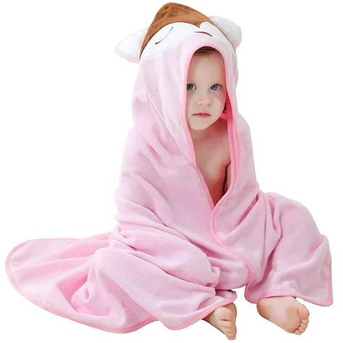 Miniatura 9 de Michley - Bata de algodón con capucha para niños y niñas de 0 a 6 años, Azul