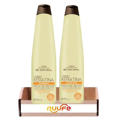 RUUFE Be Natural Lisso keratina Shampoo y Acondicionador (paquete de 2) Be Natural Shampoo Lisso Keratina Be Natural Acondicionador Lisso Keratina