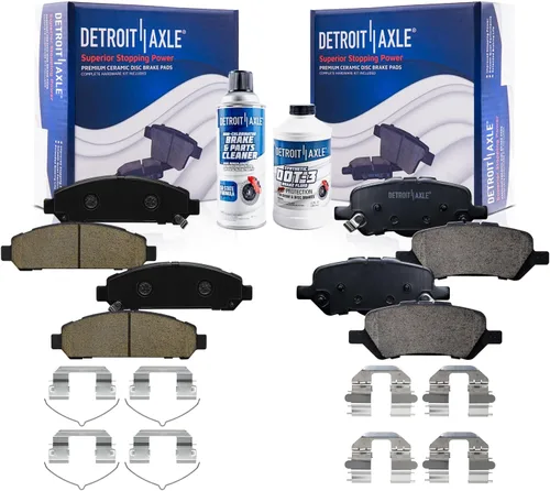 Miniatura 12 de Detroit Axle - Pastillas de Freno para Nissan Altima Sentra 350Z Juke INFINITI G35, Pastillas de Freno Cerámica Delanteras y Traseras Reemplazo