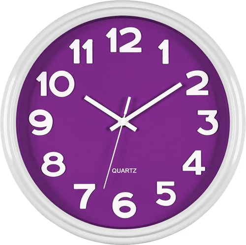 Miniatura 10 de Bernhard Products Reloj de pared colorido para niños, para enseñar el tiempo, silencioso, sin tictac, herramienta de aprendizaje educativa, números