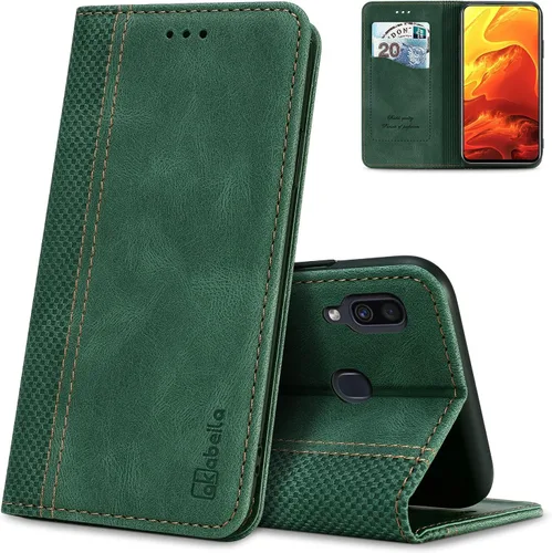 Miniatura 79 de AKABEILA Para Samsung A5 2017 Cartera Funda de Tarjeta de Crédito Titular Cierre Magnético Kickstand PU Cuero A Prueba de Golpes Flip Folio Libro