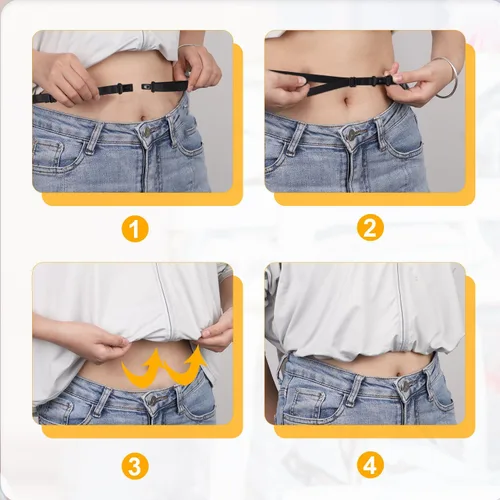Miniatura 4 de 3 piezas de banda de cultivos ajustables para banda elástica para mujer, herramienta de cultivos para transformar tu estilo (negro + blanco)