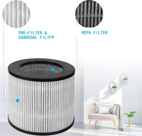 Miniatura 4 de Paquete de 2 filtros de repuesto 2801 compatibles con Bissell 2801, 2780, 2780A, 2780B, 2780P, 27809 filtro de alta eficiencia y carbono MyAir