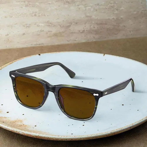 Miniatura 20 de CARFIA Lentes de sol polarizados cuadrados para hombre, protección UV400, acetato retro, hechos a mano, hechos a mano