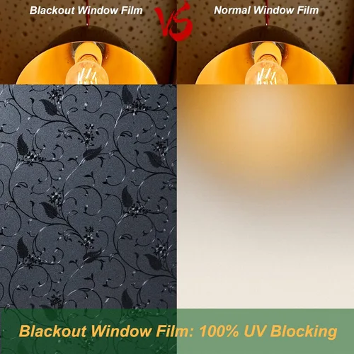Miniatura 5 de Niviy Película de Privacidad para Ventana Película de Vidrio Esmerilado Película de Ventana sin Pegamento Cubierta para Puerta de Ventana para Negro