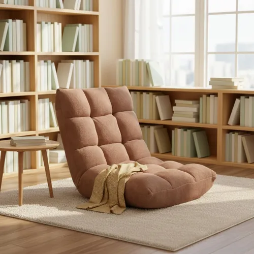Miniatura 7 de S AFSTAR Silla de Piso Acolchada, Reclinable Perezosa Acolchada Ajustable de 14 Posiciones con Cómodo Soporte de Espalda y Funda Amigable