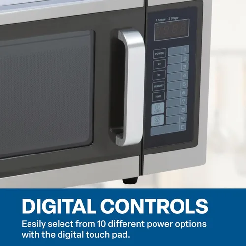 Miniatura 3 de FSE Microondas comerciales con control digital de almohadilla táctil, interior de 1 pie cúbico, acero inoxidable, 1000 vatios, aprobado por UL y NSF