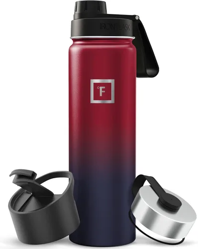 Miniatura 42 de IRON °FLASK Frasco de hidratación para acampar y senderismo con pajilla, botella de agua deportiva de acero inoxidable con aislamiento de boca