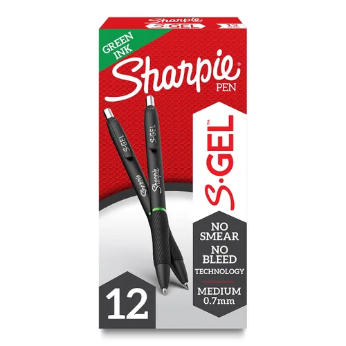 Miniatura 2 de SHARPIE S-Gel - Bolígrafos de gel, punta media (0.028 in), verde, punta fina (0.020 in), azul, 24