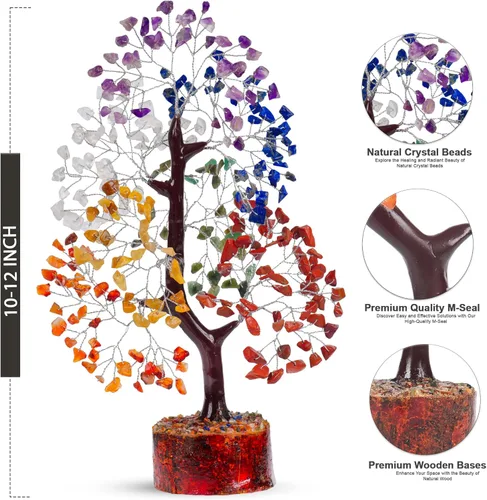 Miniatura 4 de Árbol de 7 Chakras, Cristales y Piedras Curativas, Árbol de la Vida de Chakra Árbol de Cristal para Energía Positiva, Regalos de Cumpleaños