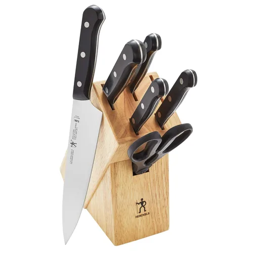 Miniatura 17 de HENCKELS Solution - Juego de 15 cuchillos ultraafilados con bloque, cuchillo de chef, cuchillo de pan, cuchillo de carne, ingeniería alemana Negro