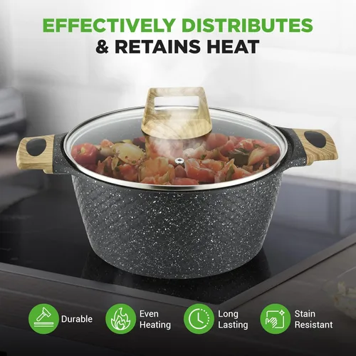 Miniatura 4 de NutriChef Juego de ollas y sartenes de cerámica antiadherentes de 22 piezas – Para todos los tipos de cocina, incluida la inducción – Libre de PTFE