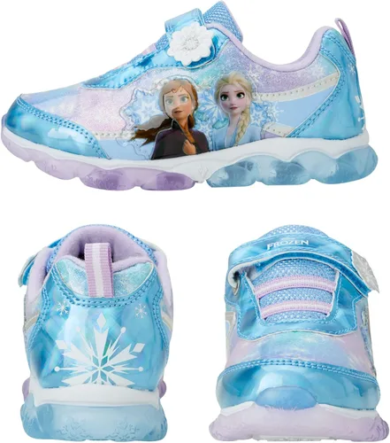 Miniatura 3 de Disney Zapatillas de deporte Frozen para niñas, sin cordones, con luz, para correr (bebéniña pequeña), Púrpura tornasol