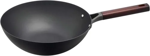 Miniatura 12 de Juego de Wok de Helen's Asian Kitchen - Sartén Wok con Tapa, Wok de Acero al Carbono de 13.5 Pulgadas - Wok Antiadherente de Fondo Plano