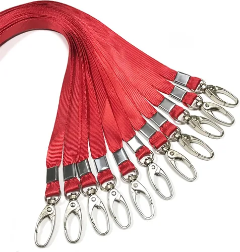 Miniatura 9 de 50 cordones grises plateados para insignias de identificación, cordón de nailon a granel, gancho giratorio para insignias de identificación