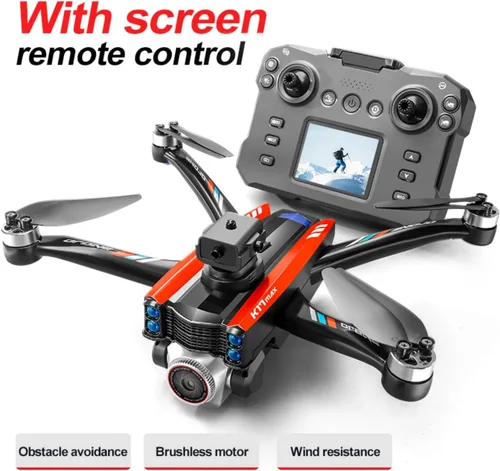 Miniatura 3 de Drone RC con control remoto de pantalla de pantalla, cámara dual 1080P, ajuste de velocidad, retención de altitud, despegue con una tecla, giros 3D