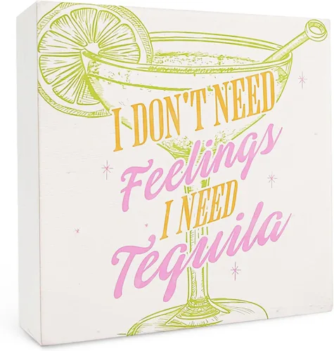 Miniatura 23 de Letrero de madera para bar de cóctel de margarita y tequila de cocina - Regalos modernos para amigos, divertido letrero de cocina de Los Tres Amigos