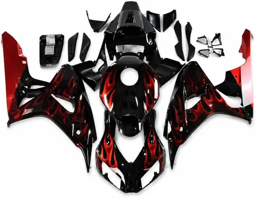 Miniatura 25 de Carenado negro brillante para Honda 2006 2007 CBR1000RR CBR 1000RR nueva inyección ABS plásticos cuerpo kit cuerpo trabajo 06 07