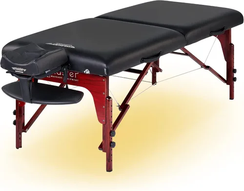 Miniatura 15 de Master Massage Montclair - Mesa de masaje portátil, cama profesional de fisioterapia de belleza, cama facial plegable, extra ancha, paquete de Negro
