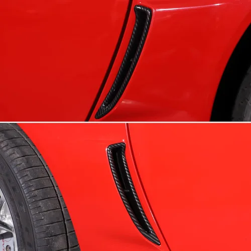 Miniatura 8 de Cubierta de ventilación lateral para guardabarros de automóvil, compatible con Chevy Corvette C6 2005-2013, orificio de entrada de flujo de aire
