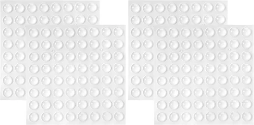 Miniatura 15 de CHUNZEXI 192 piezas de parachoques de goma transparente para puerta de gabinete, almohadillas de silicona autoadhesivas para armarios, cajones