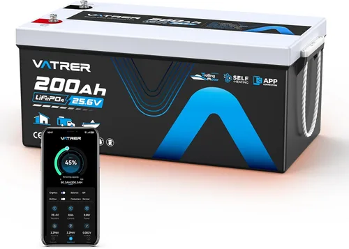 Miniatura 18 de Batería de litio LiFePO4 autocalentable de 12.8 V 300 Ah con monitoreo de aplicación, BMS integrado de 200 A, batería de energía recargable de 3840