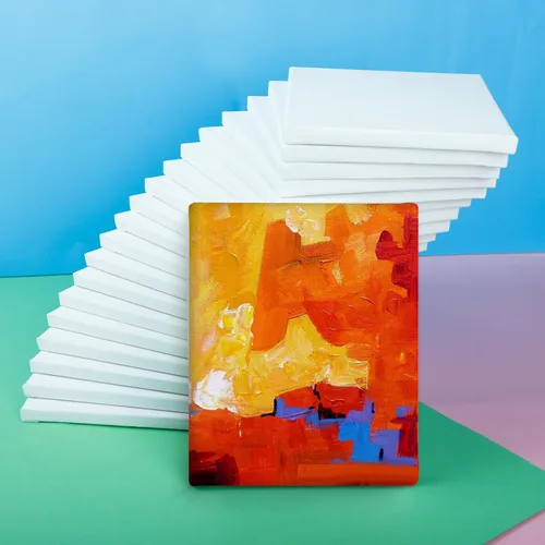 Miniatura 3 de ESRICH Paquete de 40 lienzos entelados para pintar de 8x10, lienzos en blanco para pintar - Algodón imprimado, lienzos de arte para pintura al óleo